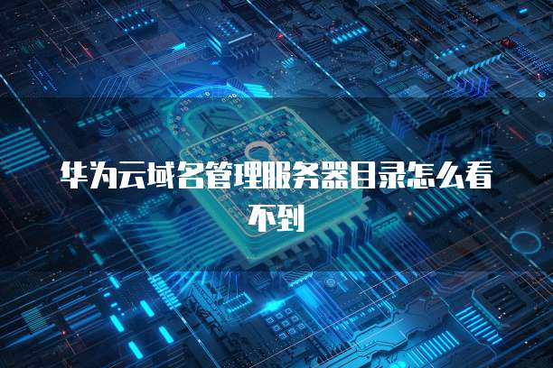 华为云域名管理服务器目录怎么看不到