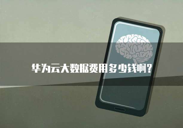 华为云大数据费用多少钱啊?