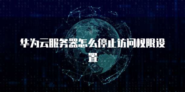 华为云服务器怎么停止访问权限设置