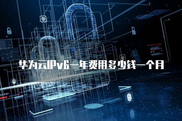 华为云IPv6一年费用多少钱一个月