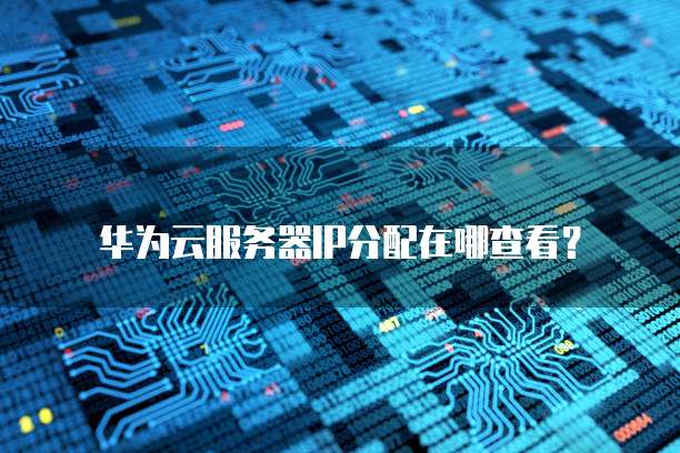华为云服务器IP分配在哪查看?