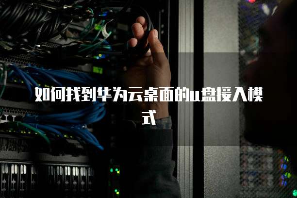 如何找到华为云桌面的u盘接入模式