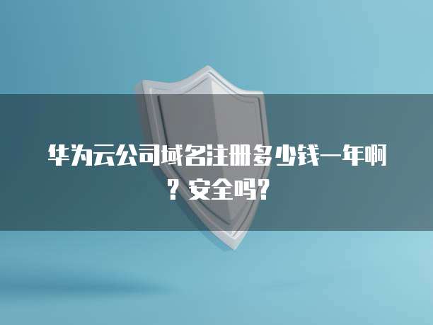 华为云公司域名注册多少钱一年啊?安全吗?