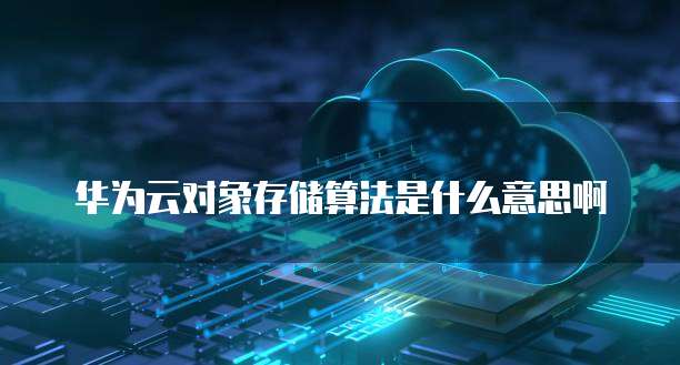 华为云对象存储算法是什么意思啊