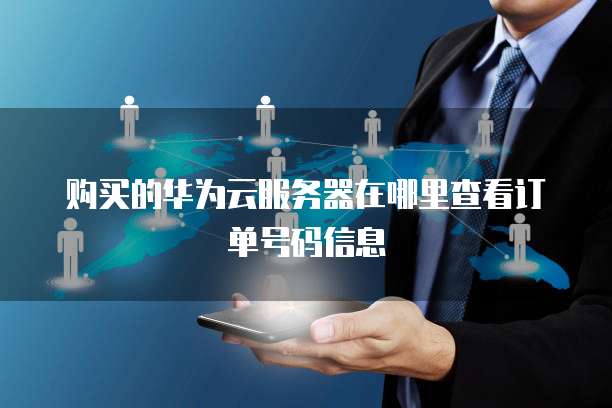 购买的华为云服务器在哪里查看订单号码信息
