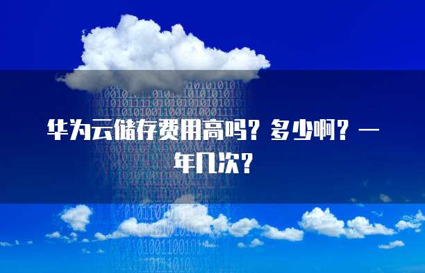 华为云储存费用高吗?多少啊?一年几次?