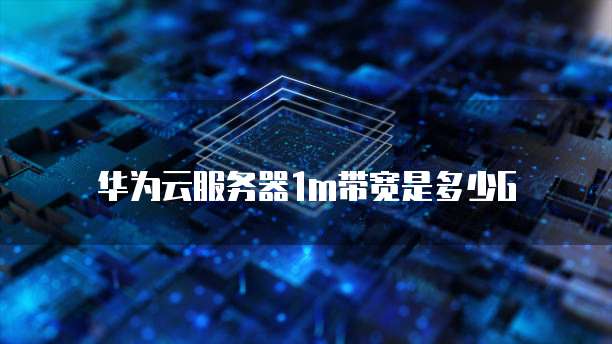 华为云服务器1m带宽是多少G