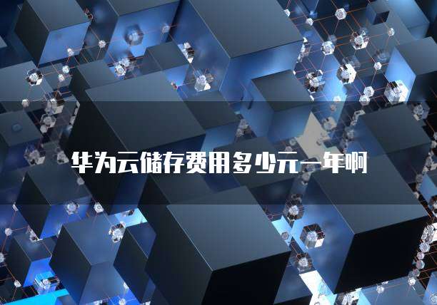 华为云储存费用多少元一年啊