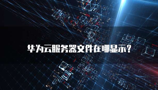 华为云服务器文件在哪显示?