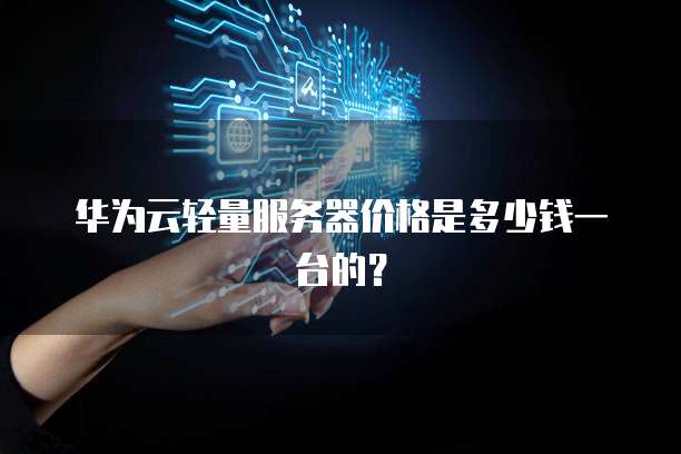 华为云轻量服务器价格是多少钱一台的?