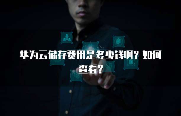 华为云储存费用是多少钱啊?如何查看?