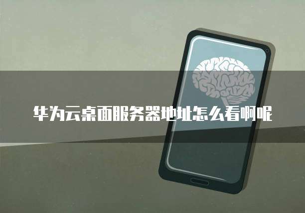 华为云桌面服务器地址怎么看啊呢
