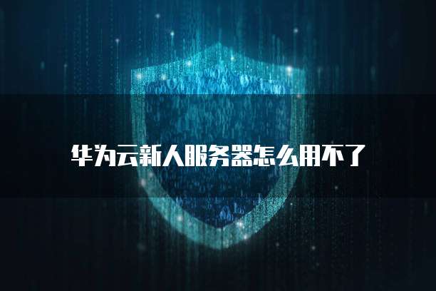 华为云新人服务器怎么用不了
