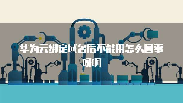 华为云绑定域名后不能用怎么回事呀啊
