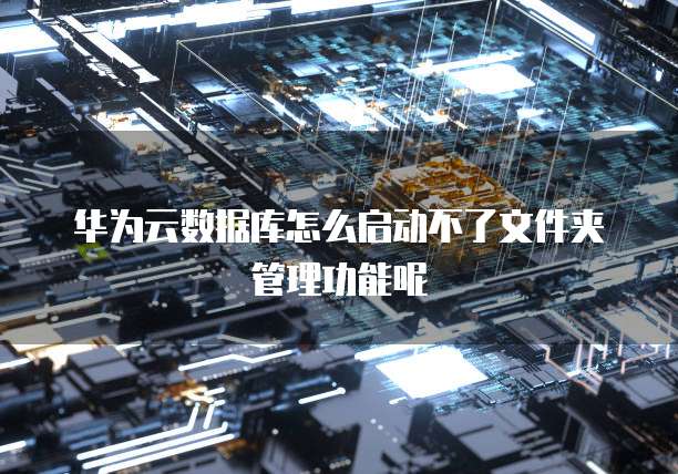 华为云数据库怎么启动不了文件夹管理功能呢