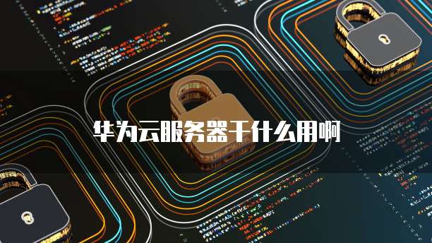 华为云服务器干什么用啊