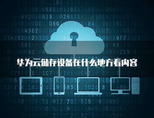 华为云储存设备在什么地方看内容