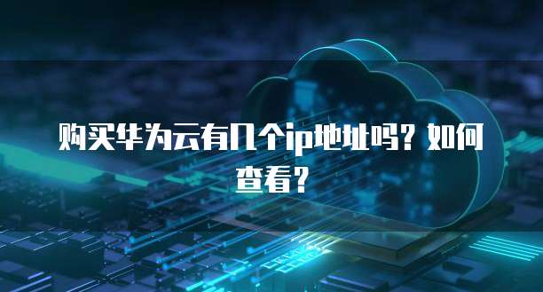 购买华为云有几个ip地址吗？如何查看？