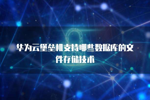 华为云堡垒机支持哪些数据库的文件存储技术