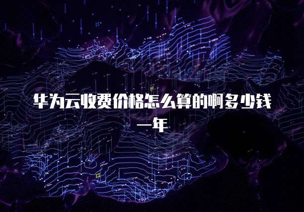 华为云收费价格怎么算的啊多少钱一年