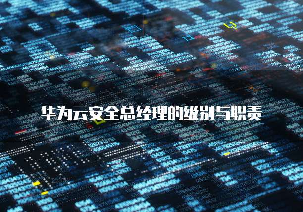 华为云安全总经理的级别与职责