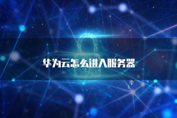 华为云怎么进入服务器