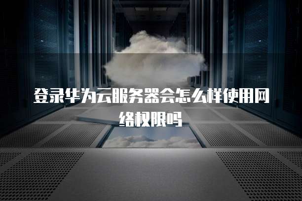 登录华为云服务器会怎么样使用网络权限吗