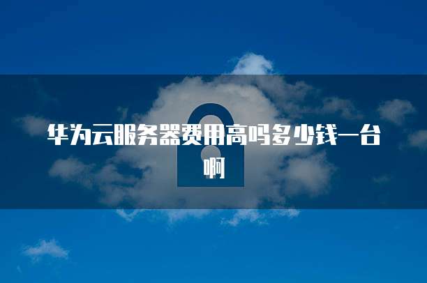 华为云服务器费用高吗多少钱一台啊