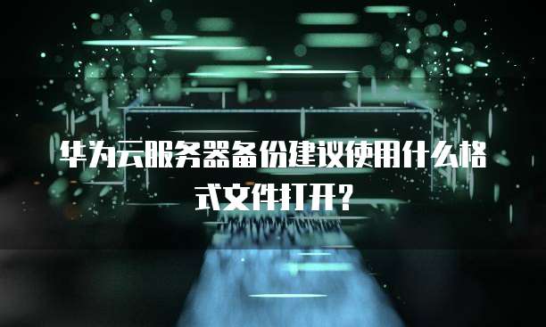 华为云服务器备份建议使用什么格式文件打开？