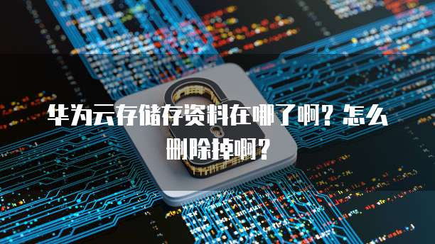 华为云存储存资料在哪了啊？怎么删除掉啊？