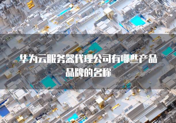 华为云服务器代理公司有哪些产品品牌的名称