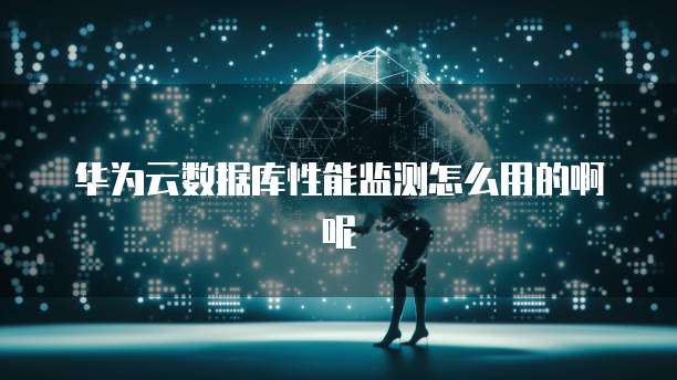 华为云数据库性能监测怎么用的啊呢