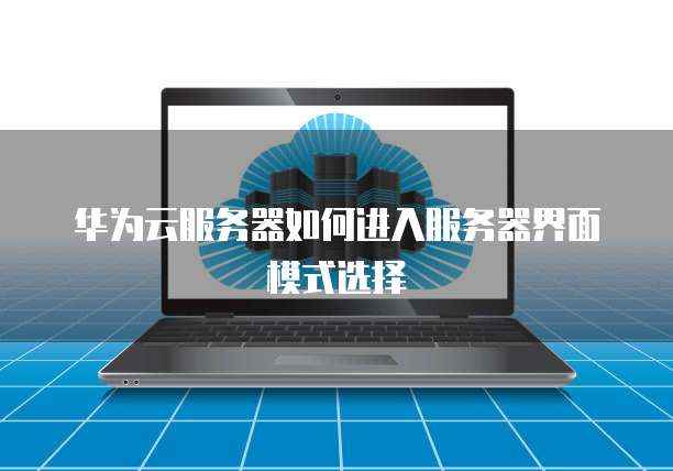 华为云服务器如何进入服务器界面模式选择