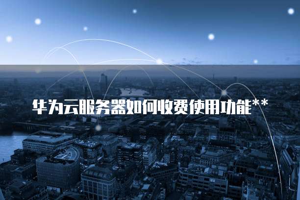 华为云服务器如何收费使用功能