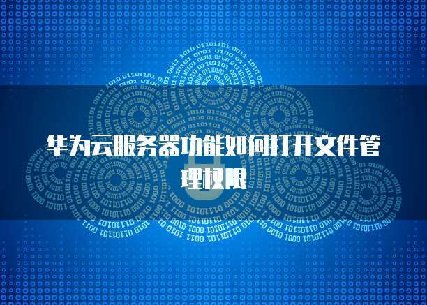 华为云服务器功能如何打开文件管理权限