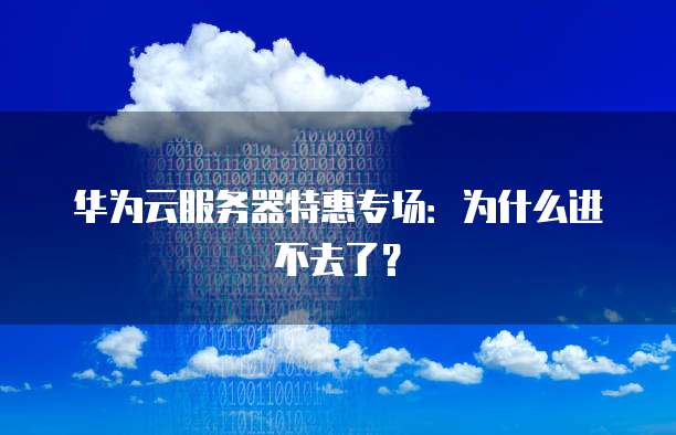 华为云服务器特惠专场:为什么进不去了?