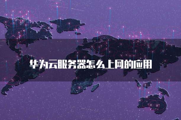 华为云服务器怎么上网的应用