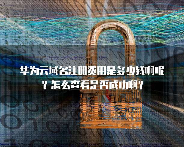 华为云域名注册费用是多少钱啊呢?怎么查看是否成功啊?