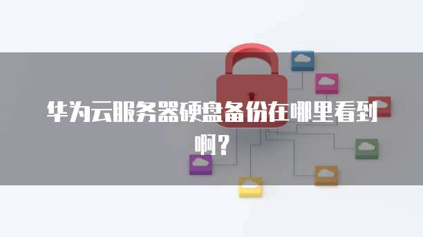 华为云服务器硬盘备份在哪里看到啊?