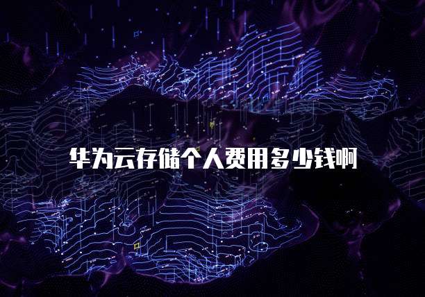 华为云存储个人费用多少钱啊