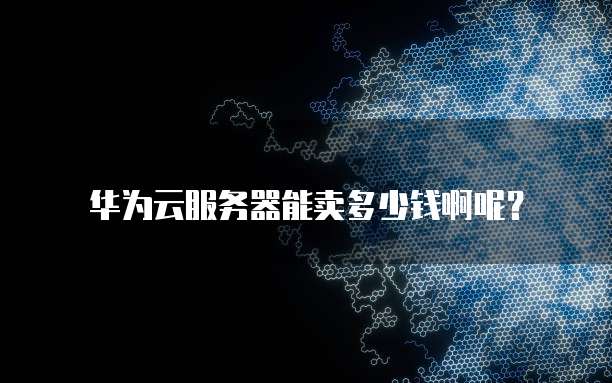 华为云服务器能卖多少钱啊呢？