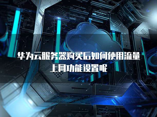 华为云服务器购买后如何使用流量上网功能设置呢