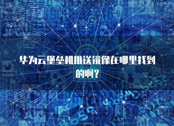 华为云堡垒机推送镜像在哪里找到的啊?