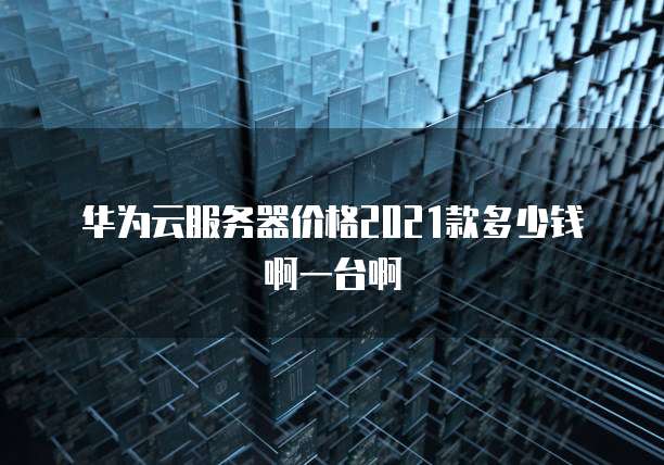 华为云服务器价格2021款多少钱啊一台啊