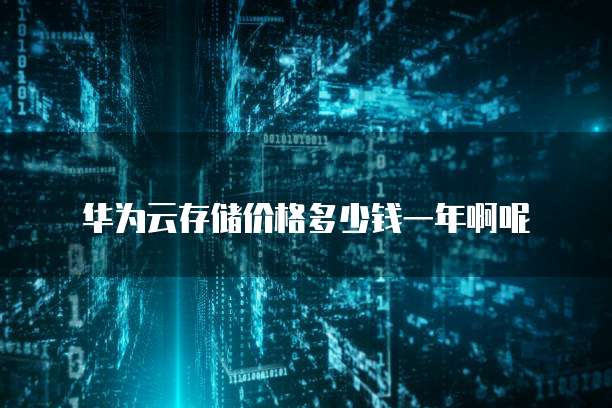 华为云存储价格多少钱一年啊呢