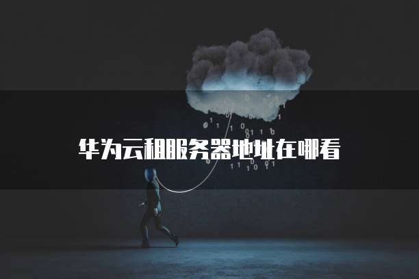 华为云租服务器地址在哪看