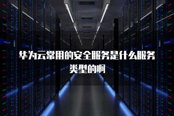 华为云常用的安全服务是什么服务类型的啊