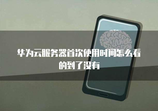华为云服务器首次使用时间怎么看的到了没有
