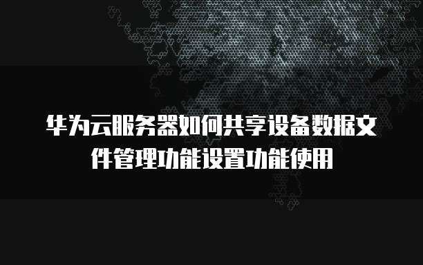 华为云服务器如何共享设备数据文件管理功能设置功能使用