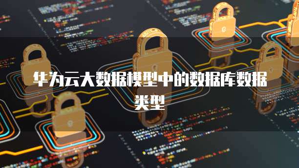 华为云大数据模型中的数据库数据类型